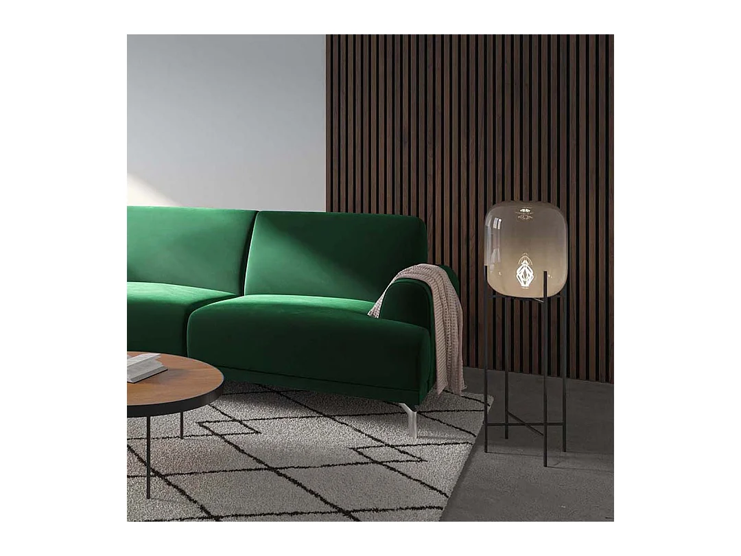 Canapé d'angle gauche Puzo vert profond