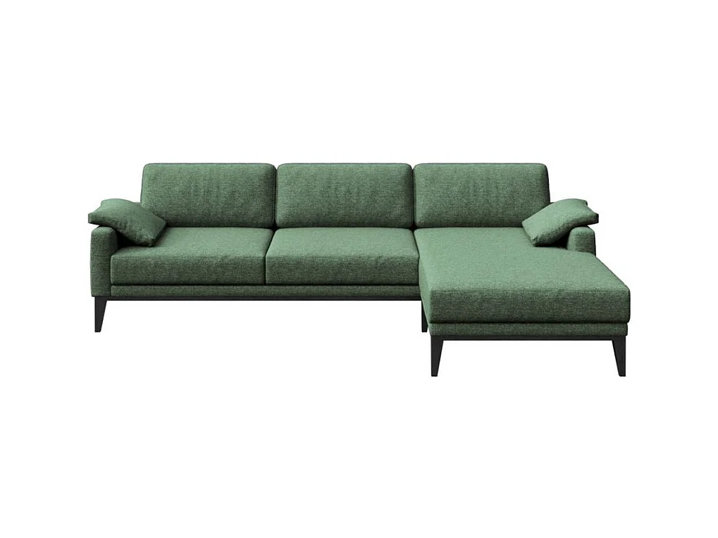 Canapé d'angle droit Musso vert foncé