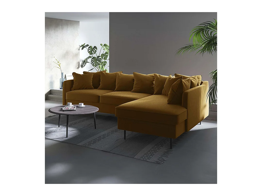 Canapé d'angle droit Esme miel