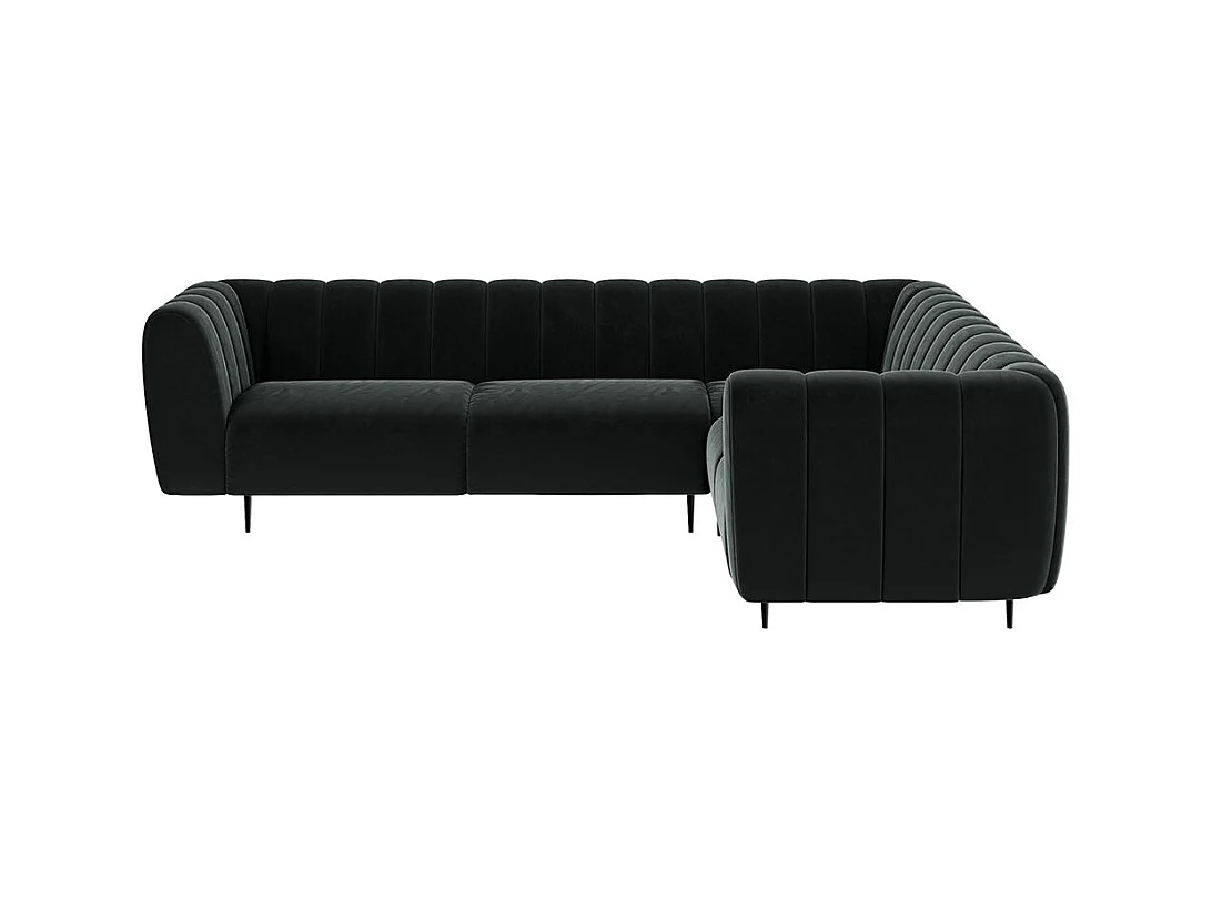 Canapé d'angle droit Shel gris foncé