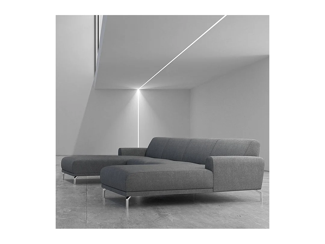 Canapé panoramique Puzo gris clair