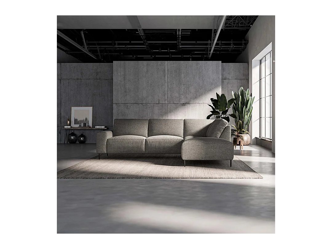 Canapé d'angle droit Tendo gris