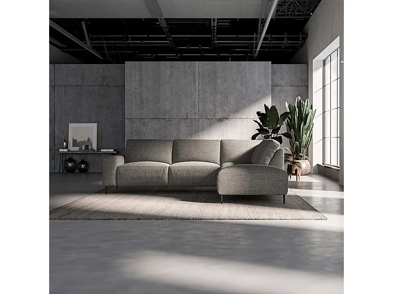 Canapé d'angle droit Tendo gris