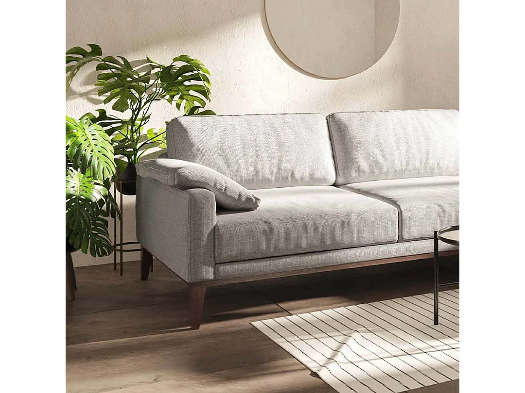 Canapé d'angle droit Musso beige foncé