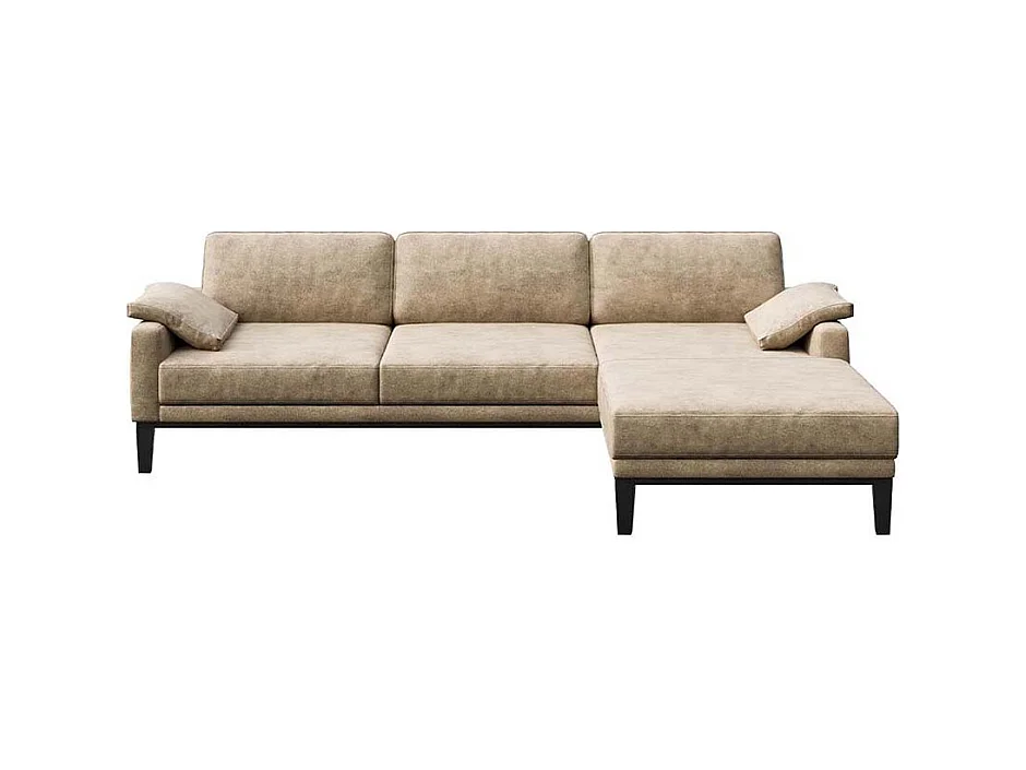 Canapé d'angle droit Musso beige foncé