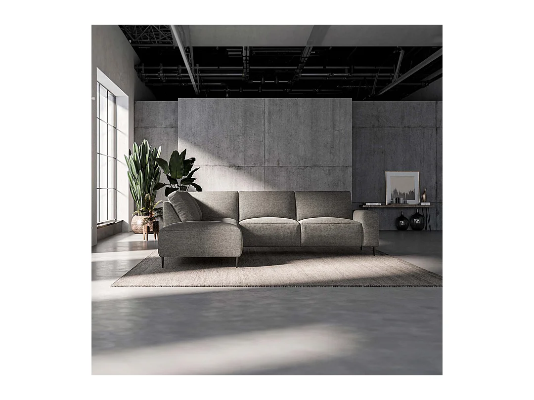 Canapé d'angle gauche Tendo gris