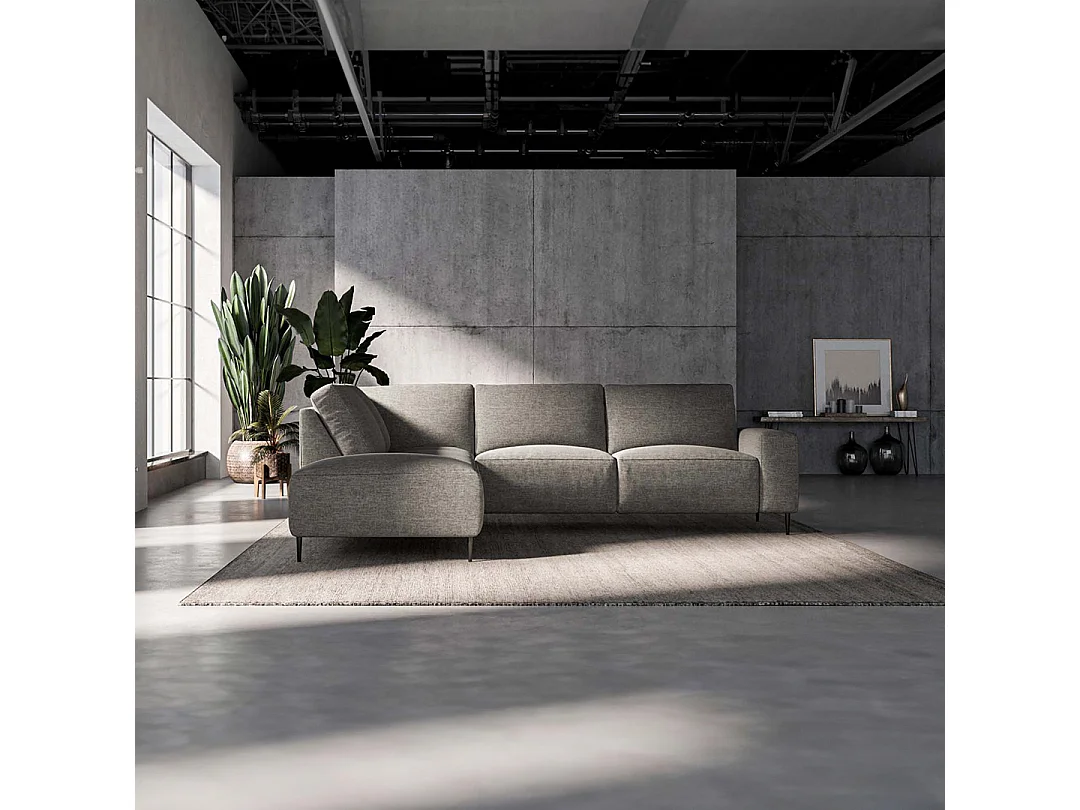 Canapé d'angle gauche Tendo gris