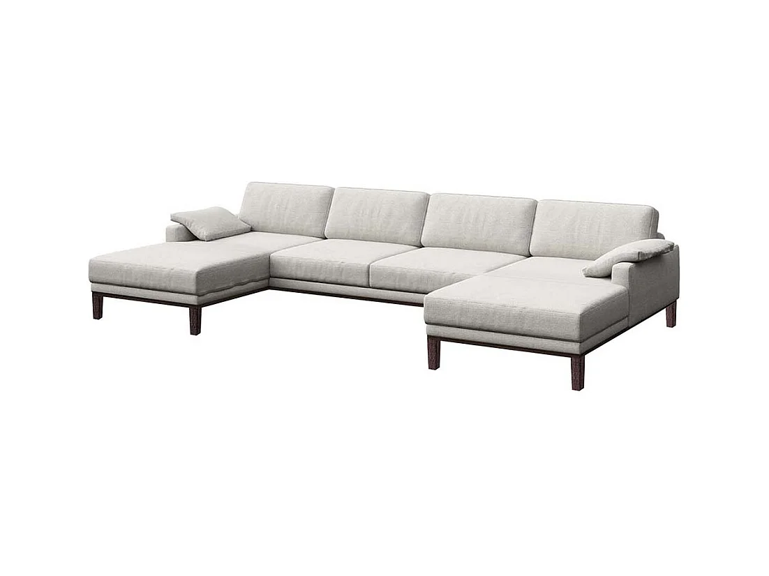 Canapé panoramique Musso gris très clair