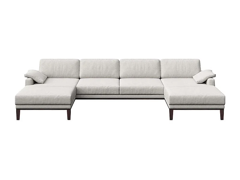 Musso dubbele chaise longue bank lichtgrijs