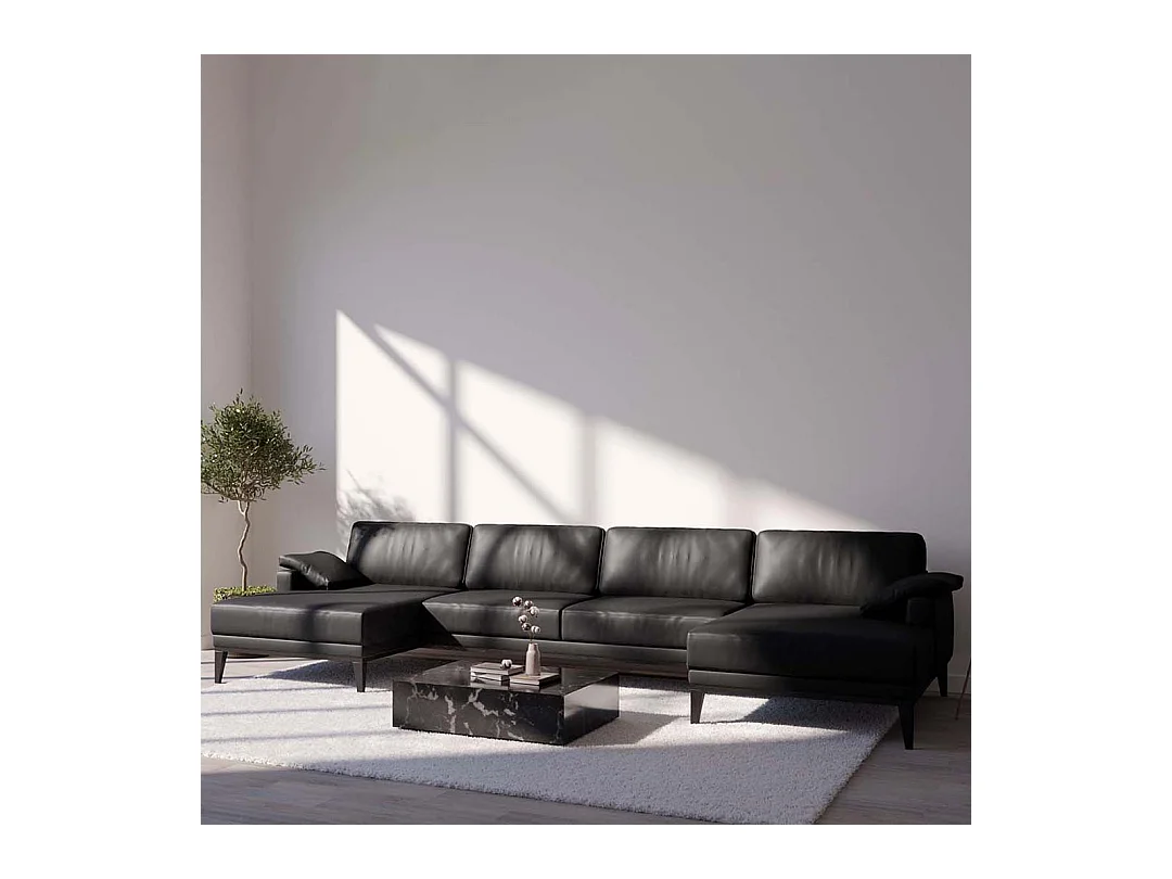 Canapé panoramique Musso Ombre gris