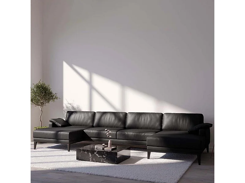 Canapé panoramique Musso Ombre gris