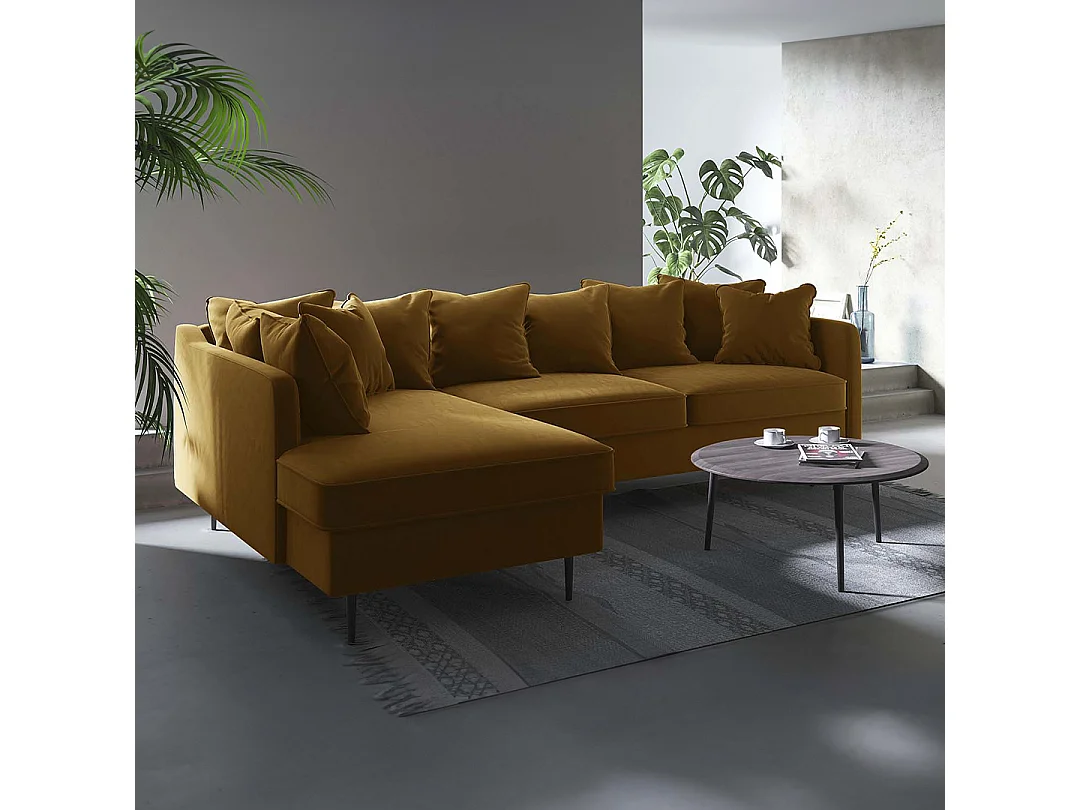 Canapé d'angle gauche Esme miel