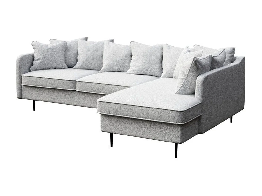 Canapé d'angle droit Esme - Gris clair
