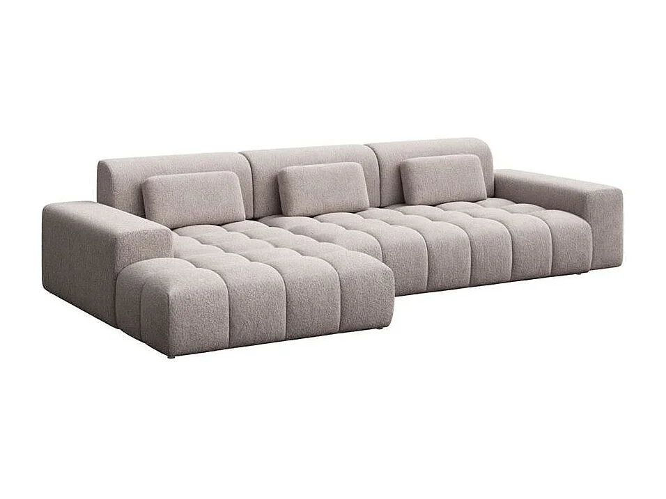 Canapé d'angle gauche Chevi gris clair