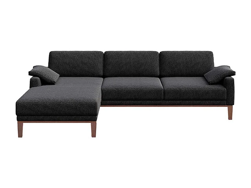 Canapé d'angle gauche Musso anthracite