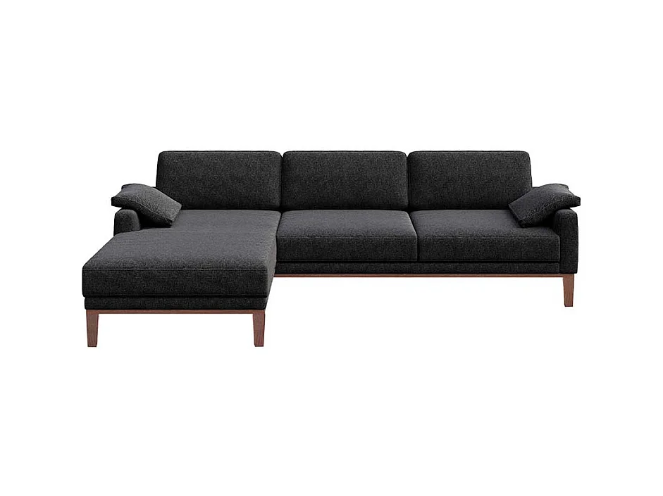 Canapé d'angle gauche Musso anthracite