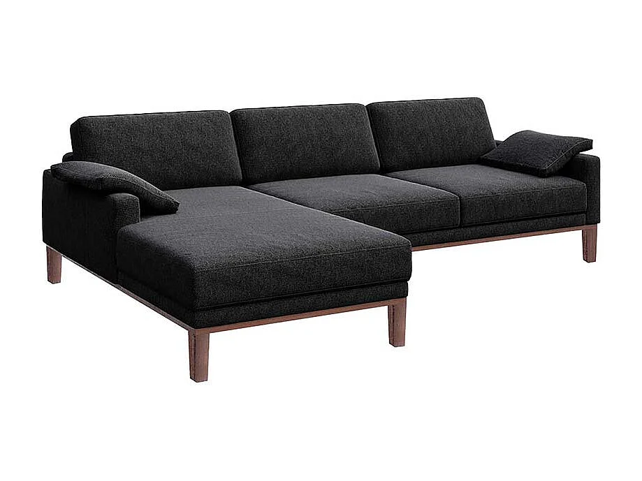 Canapé d'angle gauche Musso anthracite