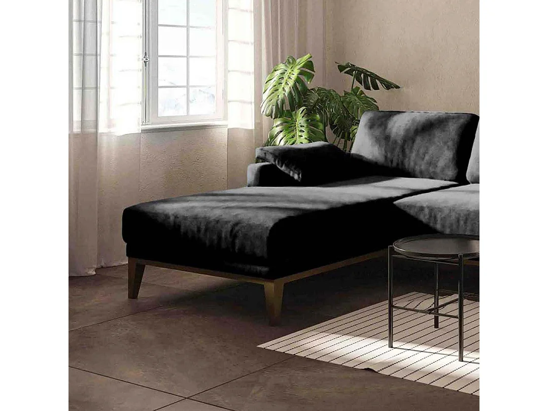 Canapé d'angle gauche Musso anthracite