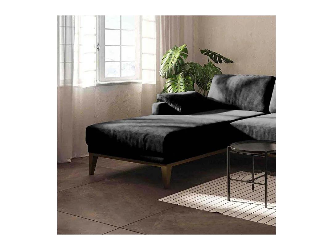 Canapé d'angle gauche Musso anthracite