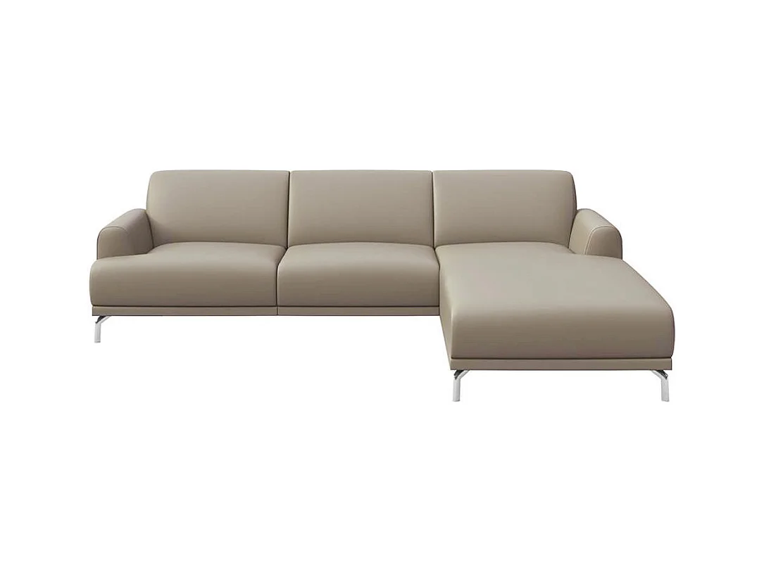 Canapé d'angle droit Puzo gris fossile