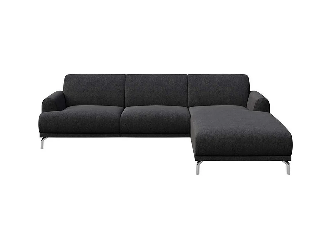Canapé d'angle droit Puzo anthracite