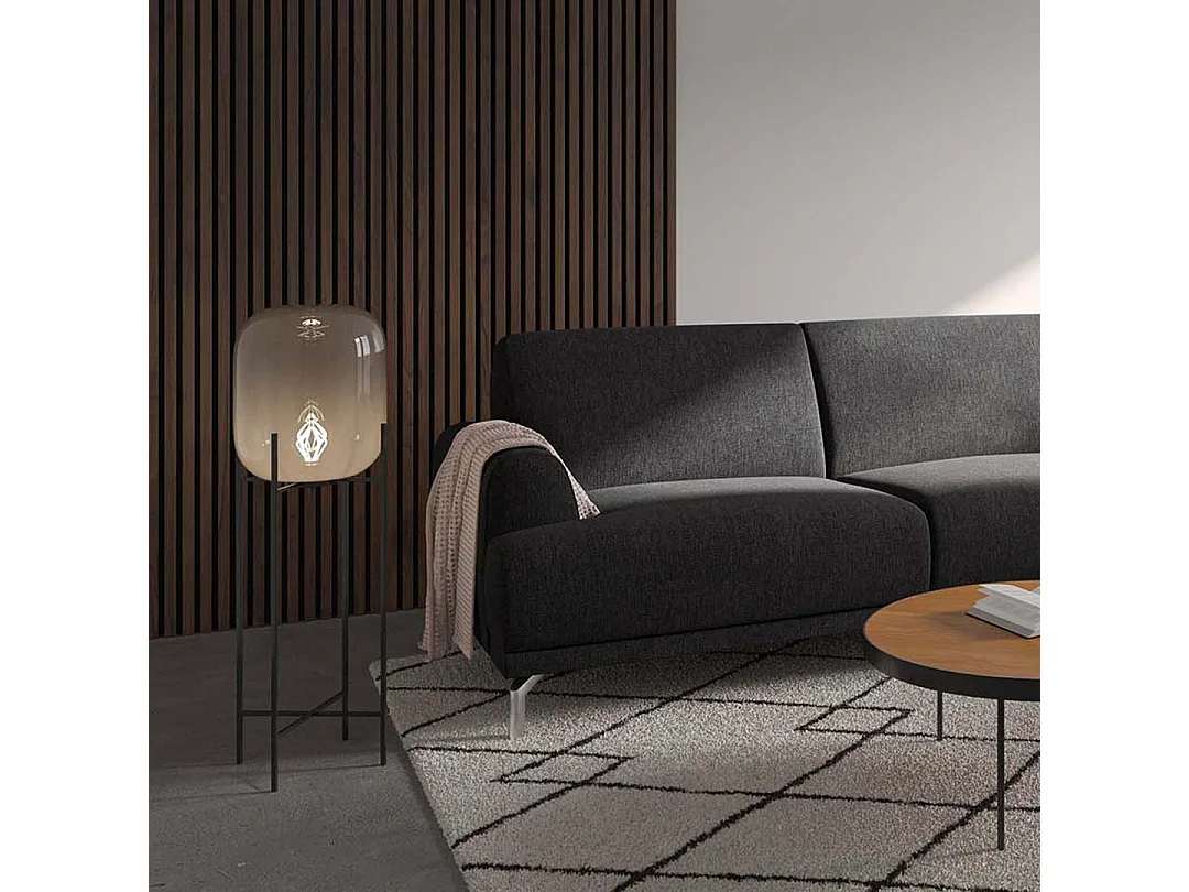 Canapé d'angle droit Puzo anthracite