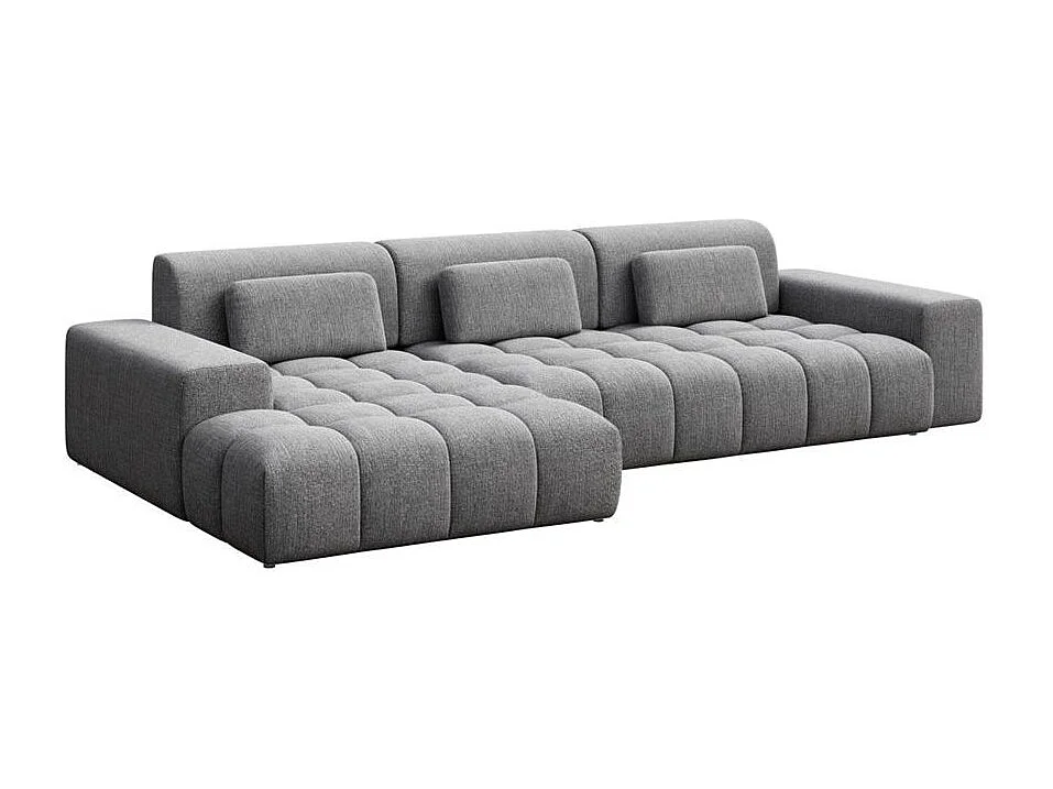 Canapé d'angle gauche Chevi gris