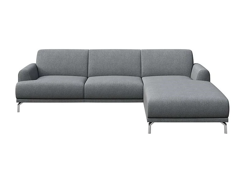 Canapé d'angle droit Puzo gris clair