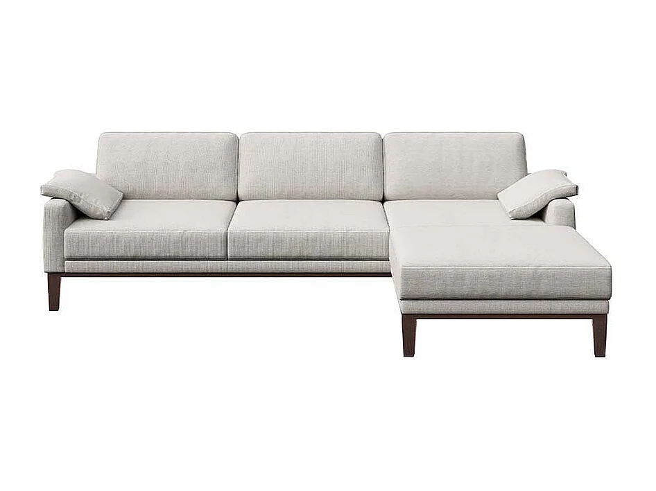 Mesonica Canapé d'angle droit en polyester gris clair