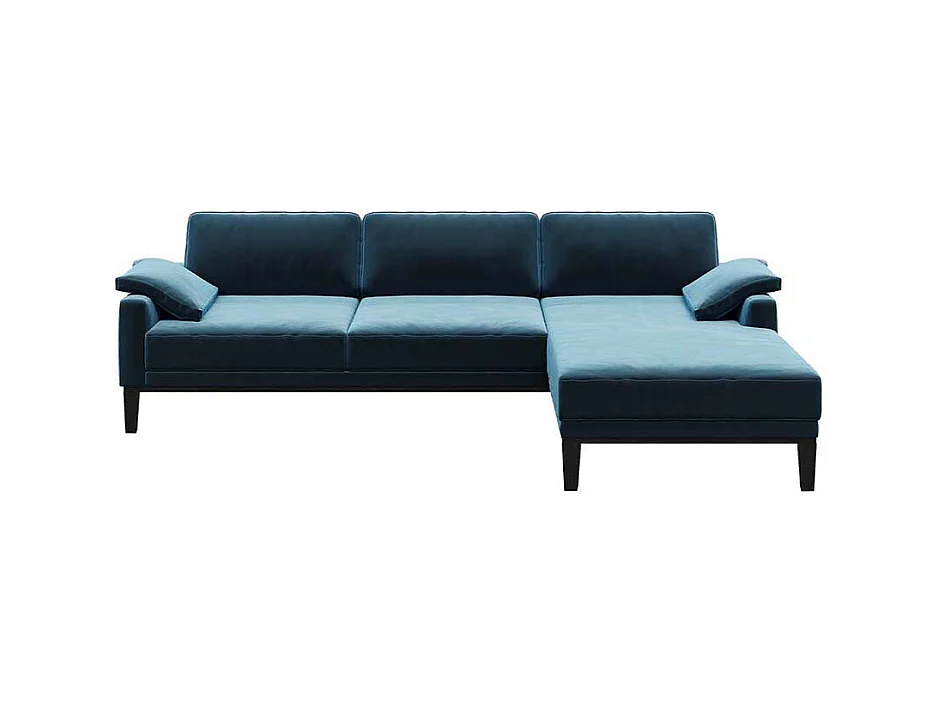 Canapé d'angle droit Musso bleu marine foncé