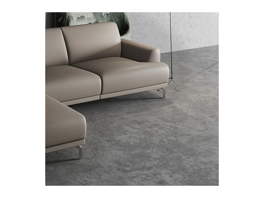 Canapé d'angle gauche Puzo gris fossile