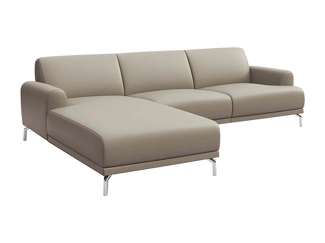 Canapé d'angle gauche Puzo gris fossile