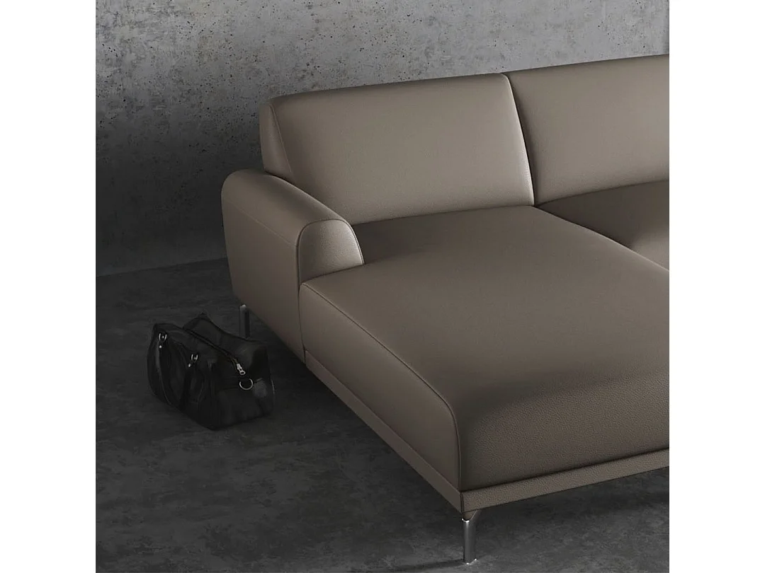 Canapé d'angle gauche Puzo gris fossile