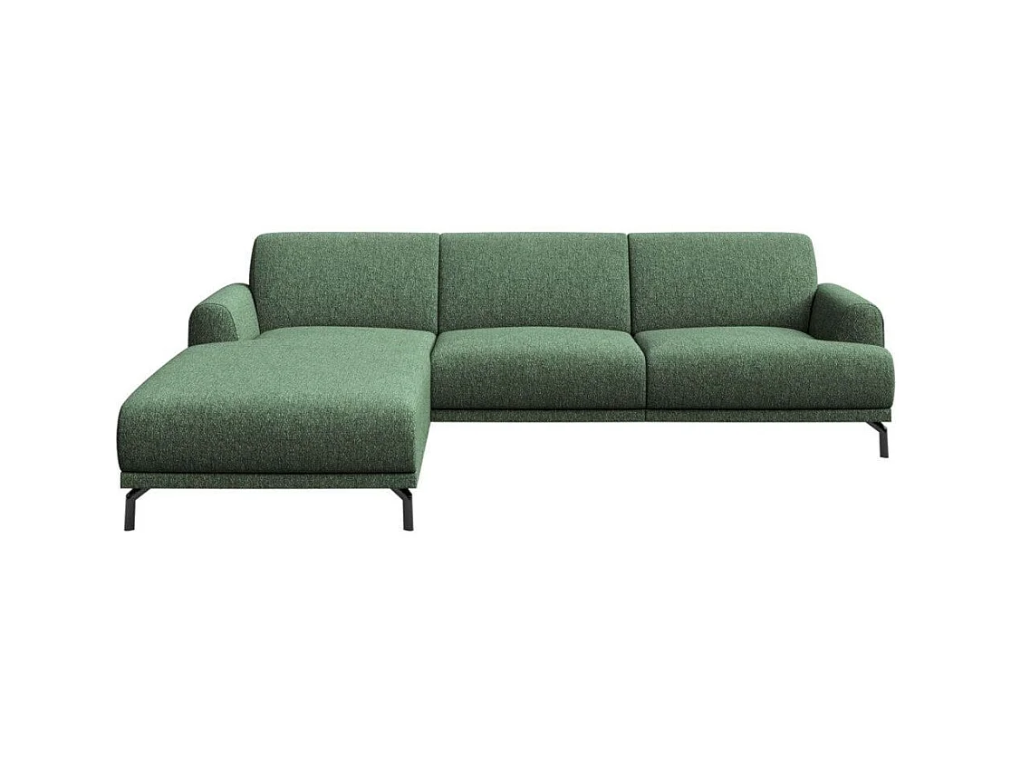 Canapé d'angle gauche Puzo vert foncé
