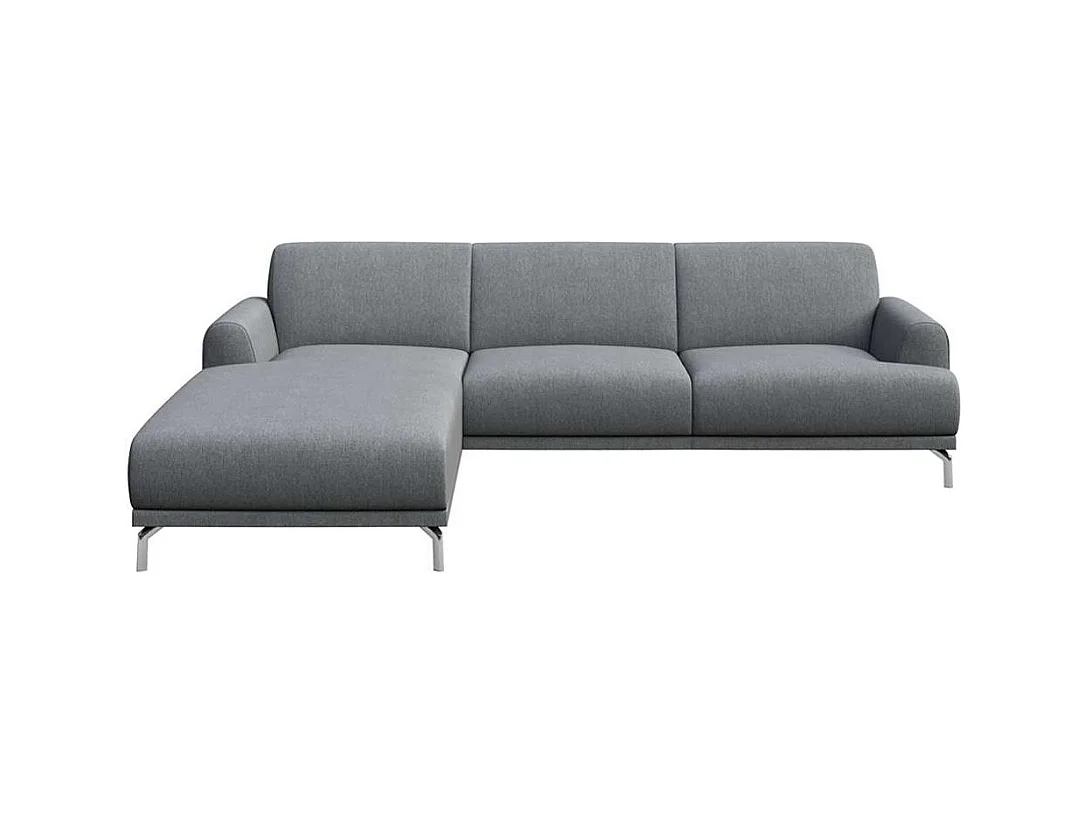 Canapé d'angle gauche Puzo gris clair