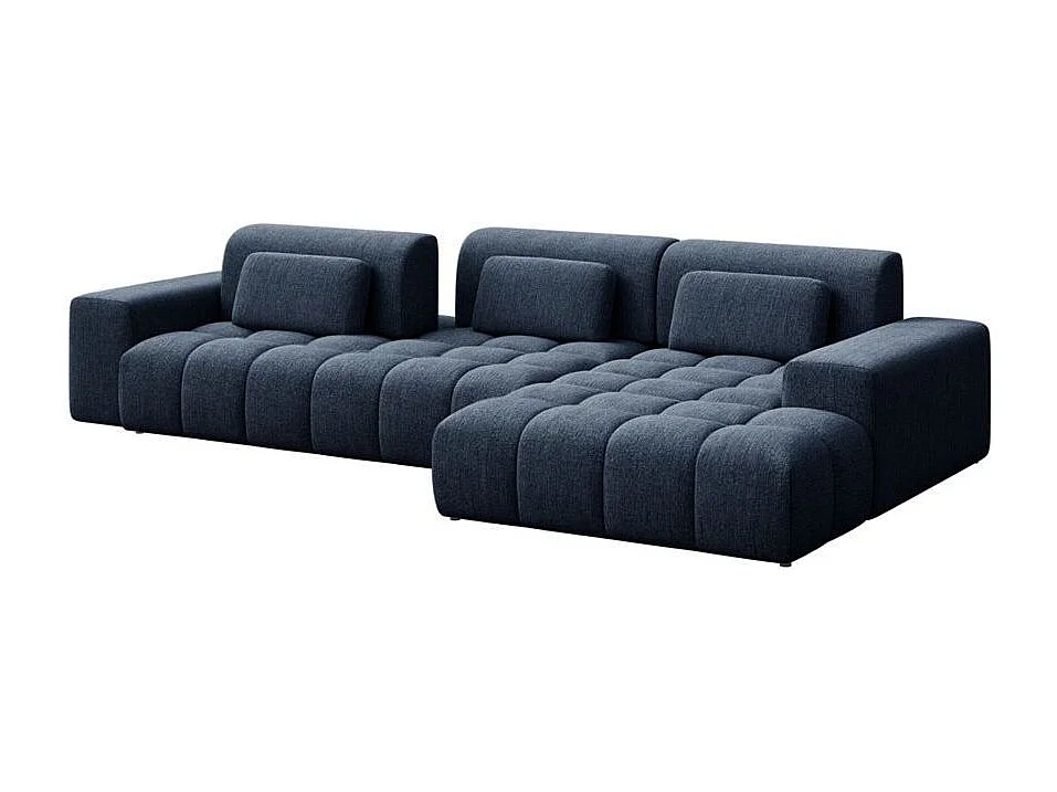 Canapé d'angle droit Chevi Bleu Marine