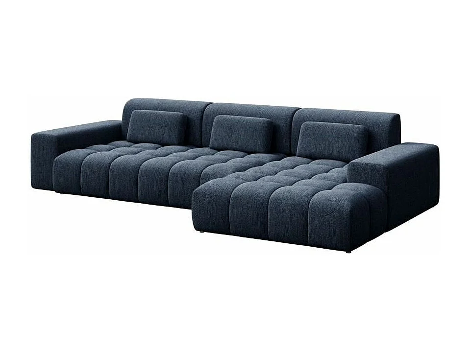 Canapé d'angle droit Chevi Bleu Marine