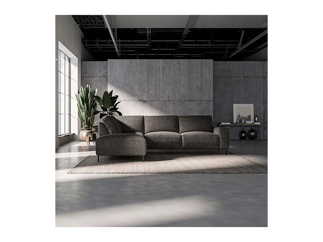 Canapé d'angle gauche Tendo anthracite