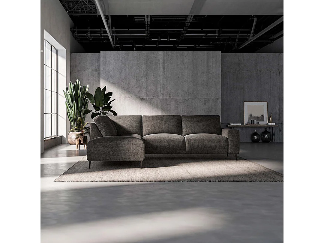 Canapé d'angle gauche Tendo anthracite