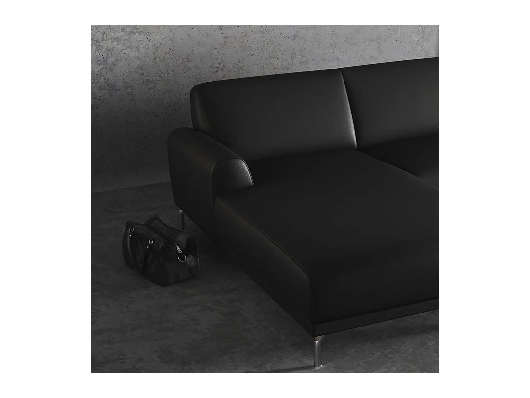 Canapé d'angle gauche Puzo ombre gris