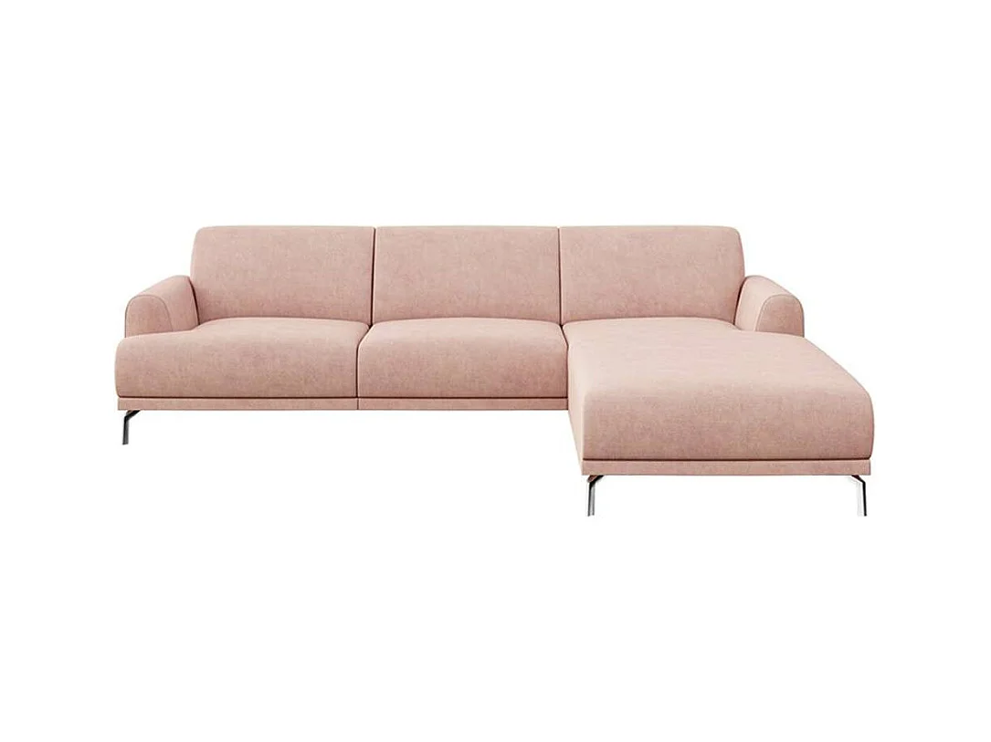 Canapé d'angle droit Puzo rose