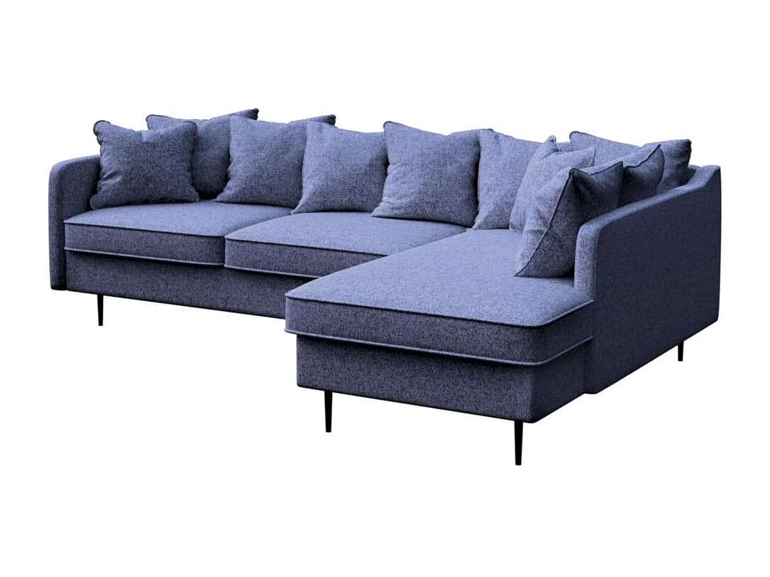 Canapé d'angle droit Esme - Bleu Marine