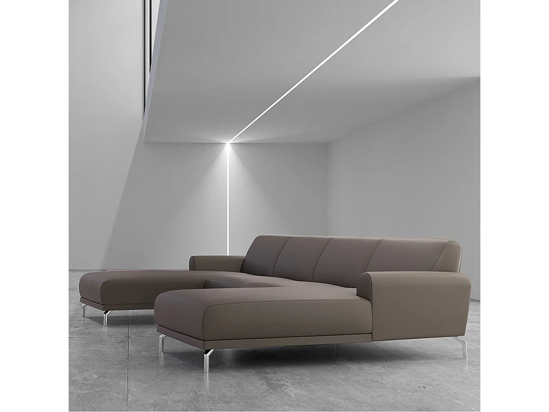 Canapé panoramique Puzo Cèdre brun