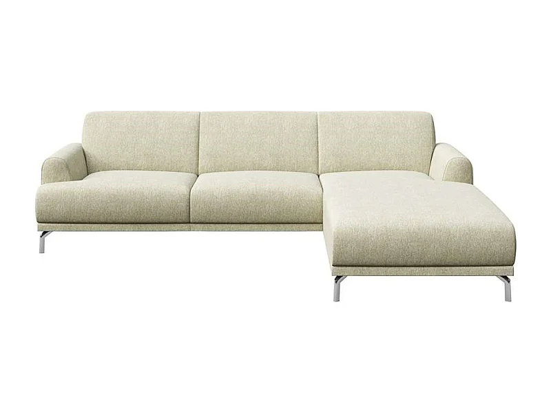 Mesonica Canapé d'angle droit en polyester beige clair