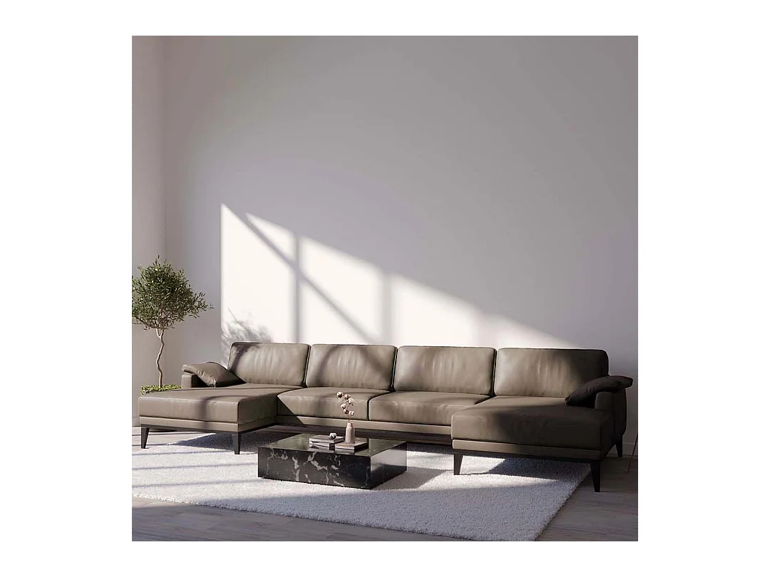 Canapé panoramique Musso Gris fossile