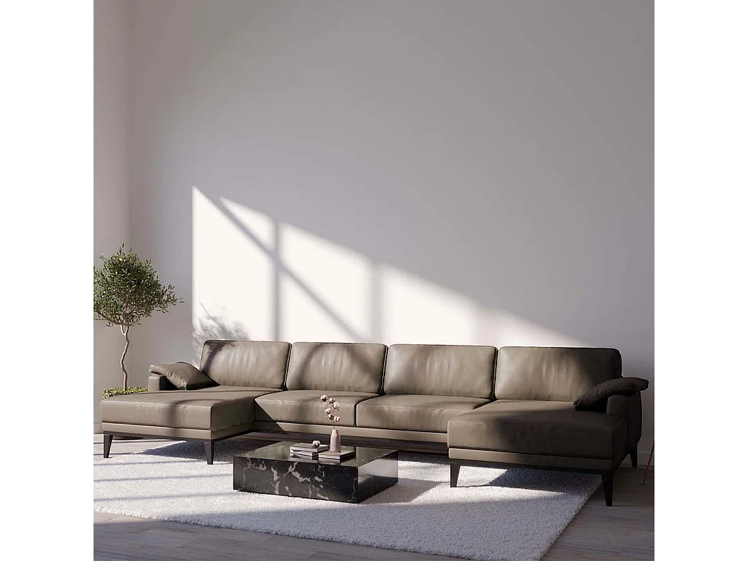 Canapé panoramique Musso Gris fossile