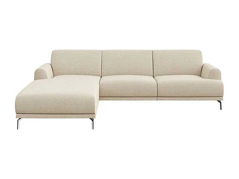 Canapé d'angle gauche Puzo beige clair
