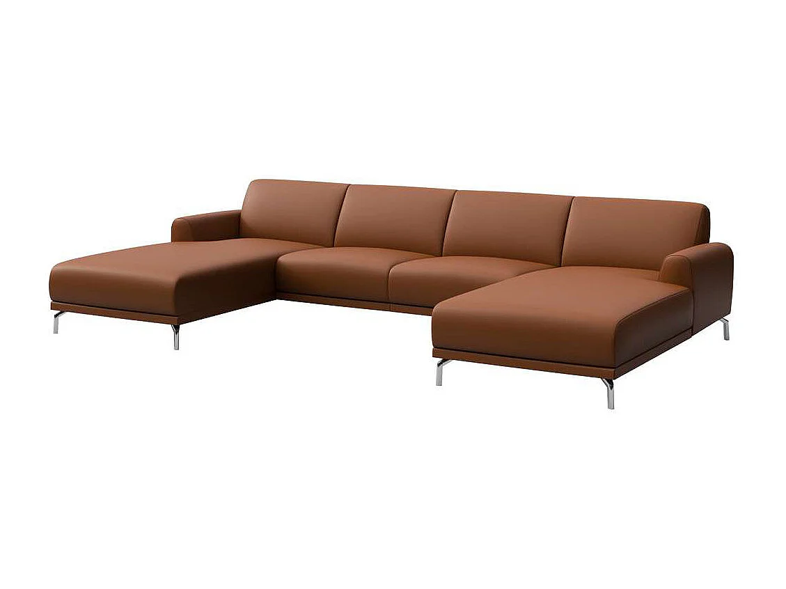 Canapé panoramique Puzo Brun de cannelle