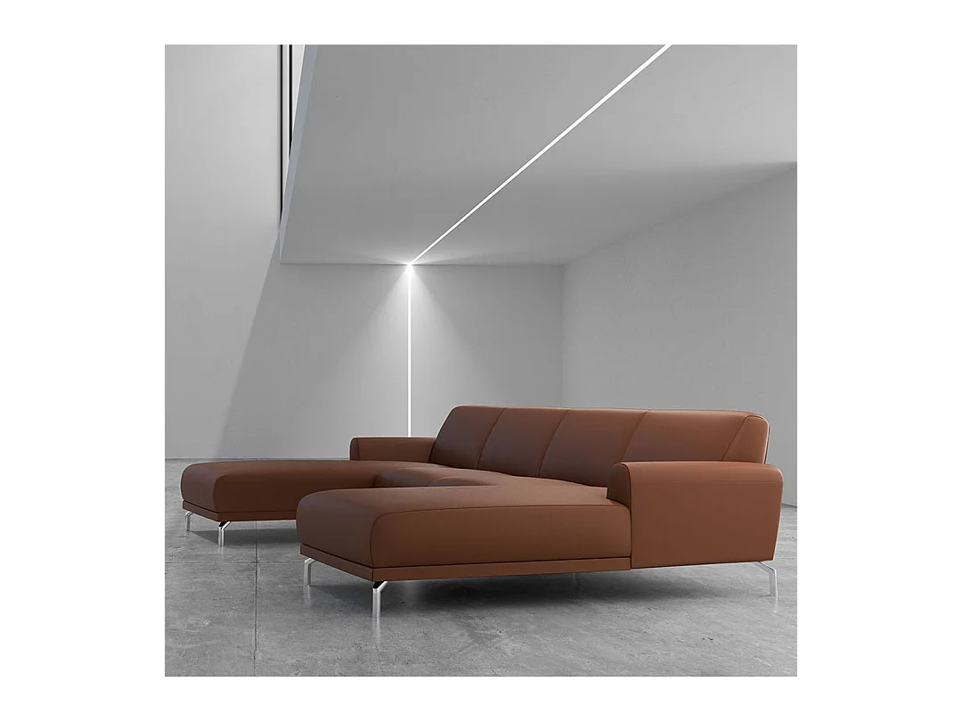 Canapé panoramique Puzo Brun de cannelle