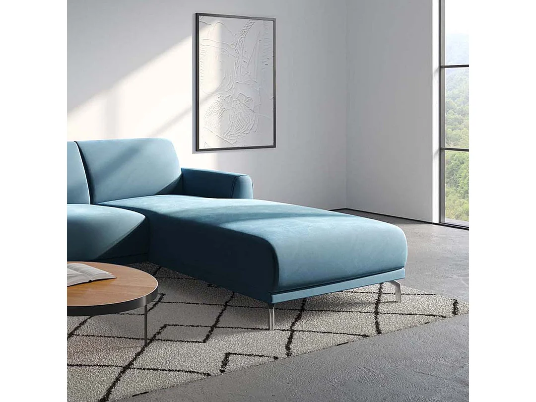 Puzo chaise longue bank rechts donker marineblauw